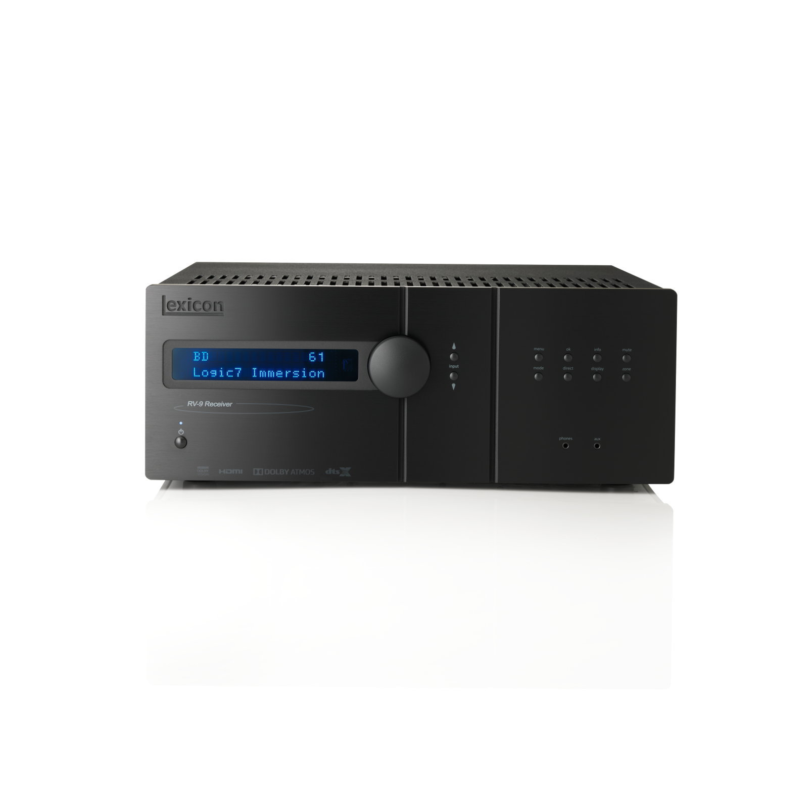 Lexicon RV-9 - Black - Class G Immersive Surround Sound AVR - Front