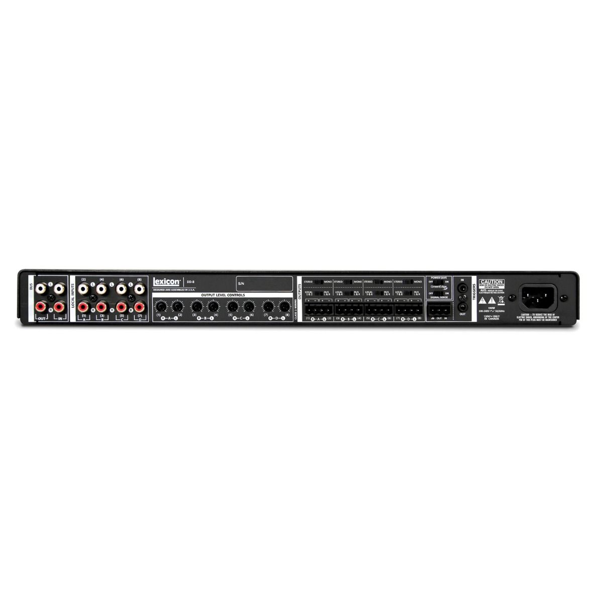 DD-8 - Black - 8-channel Multi-room Audio Amplifier - Back