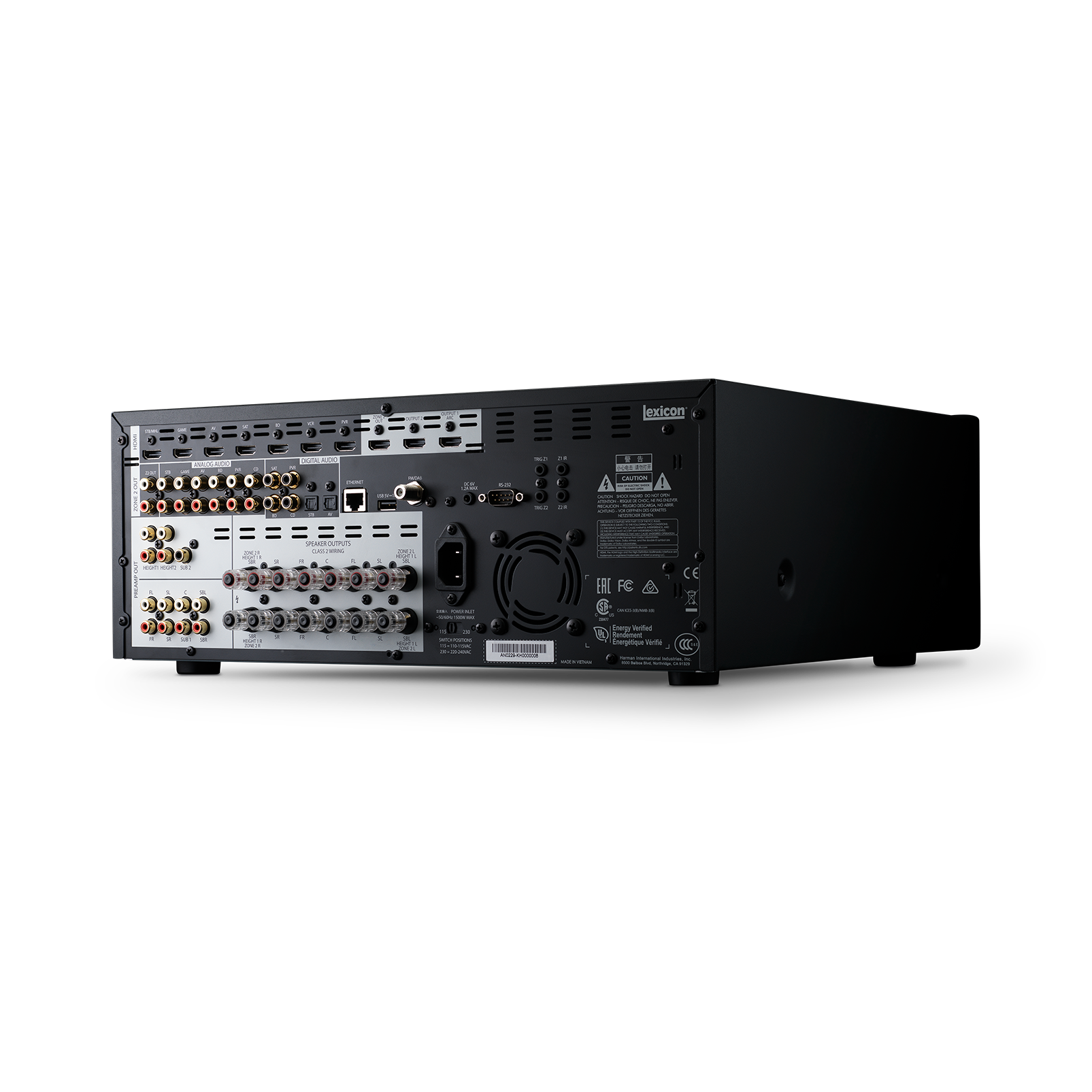 Lexicon RV-6 - Black - Immersive Surround Sound Receiver - Detailshot 3