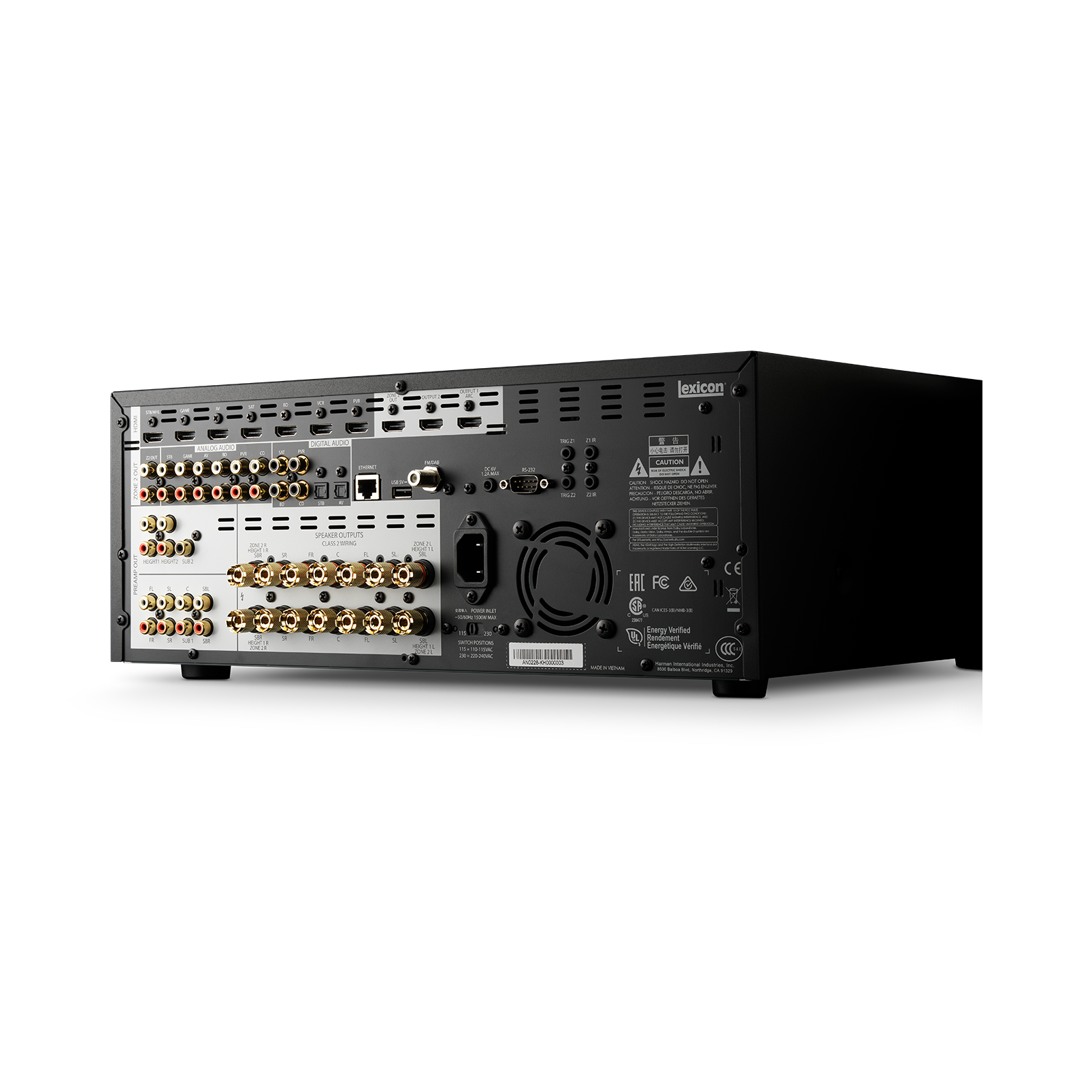 Lexicon RV-9 - Black - Class G Immersive Surround Sound AVR - Detailshot 2