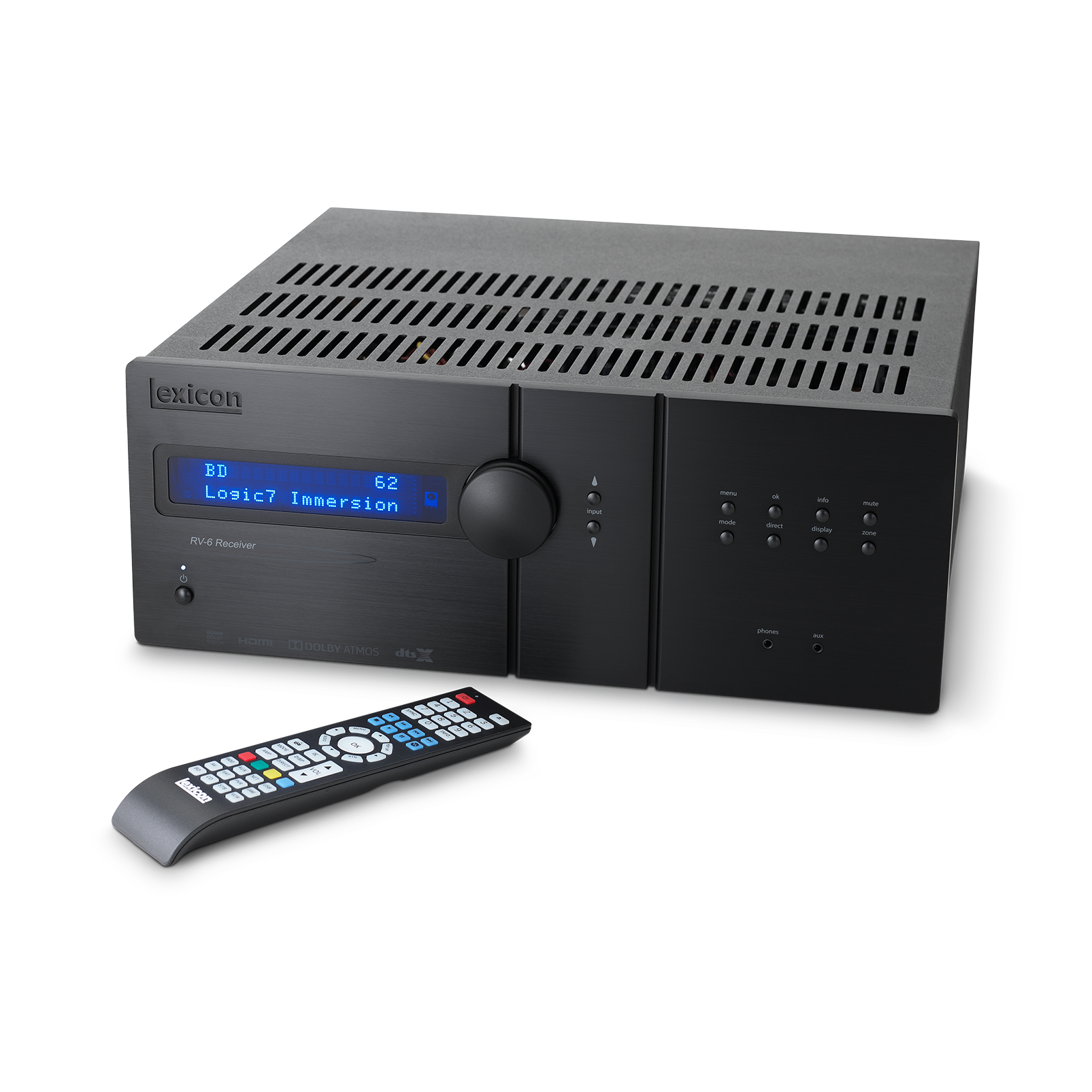 Lexicon RV-6 - Black - Immersive Surround Sound Receiver - Detailshot 1